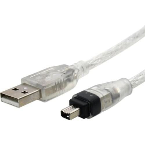 1M 3FT USB Male to Firewire IEEE 1394 4 Pin Male iLink Adapter Cord Cable for SONY DCR-TRV75E DV