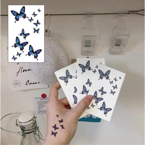 1Pcs Butterfly 3D Temporary Tattoo Sticker for Women Girls Body Art Flash Tattoo Stickers Leg Arm Foot Waterproof Tatoo Sticker