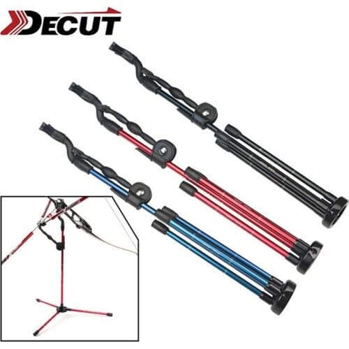 1pc Archery Recurve Bow Stand Elbow Foldable Bow Stander Aluminum Alloy Longbow Tripod Holder For Hunting Shoting Accessories