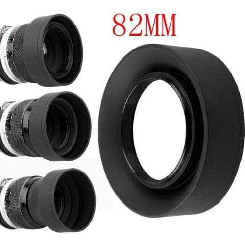 10pcs/lot 82mm 3-Stage 3 in1 Collapsible Rubber Foldable Lens Hood for canon nikon DSIR Lens camera