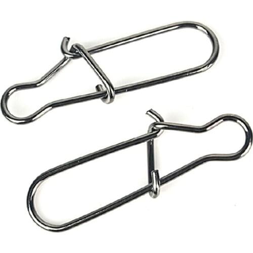 100pcs High Quality Snap Fishing Barrel Swivel safety snap 12mm-33.5mm Swivel Snap 0#-8# fishing swivels