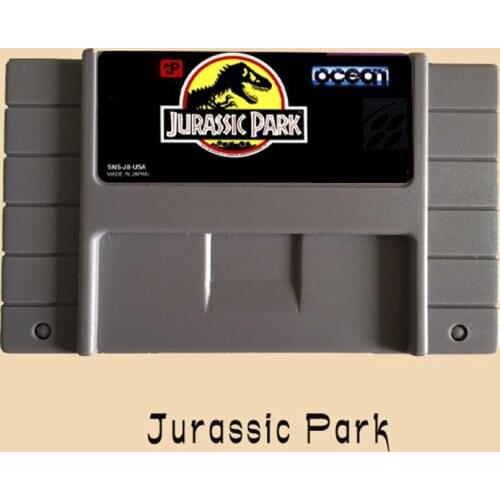 Jurassic Park 16 bit Big Gray Game Card For NTSC Game Console