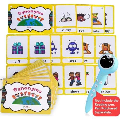 20 Groups English Synonyms Flash Cards Learning Toys For Children Kids Games Montessori Material Teaching Aids Baby Gifts