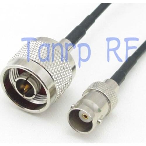 8in N male plug to BNC female jack RF connector adapter 20CM Pigtail coaxial jumper cable RG174 extension cord