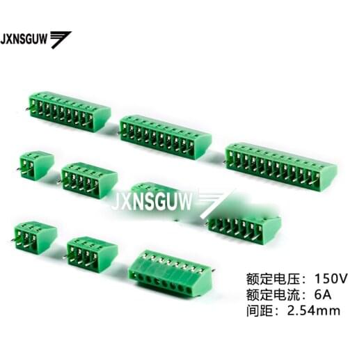 KF128-2.54-2P/3P/4P/5P/6P/7P/8P/9P/10P/12P Straight Insert 2.54mm spacing Screw type PCB terminal