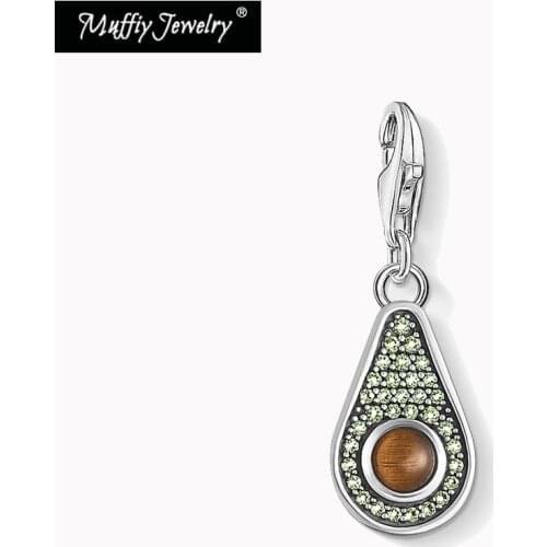 Avocado Charm Pendant 925 Sterling Silver fit Bracelet 2021 Brand New Fine Jewelry Fruit Collection Trendy Cute Gift for Women