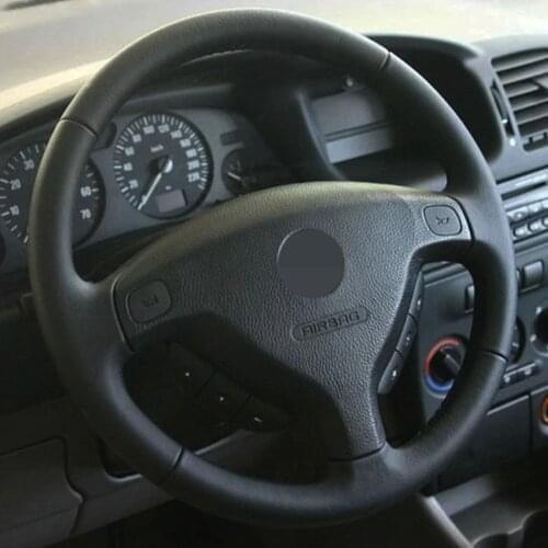 DIY Black Faux Leather Car Accessories Steering Wheel Cover For Opel Zafira A 1999-2005 Buick Sail Opel Astra G H 1998-2007