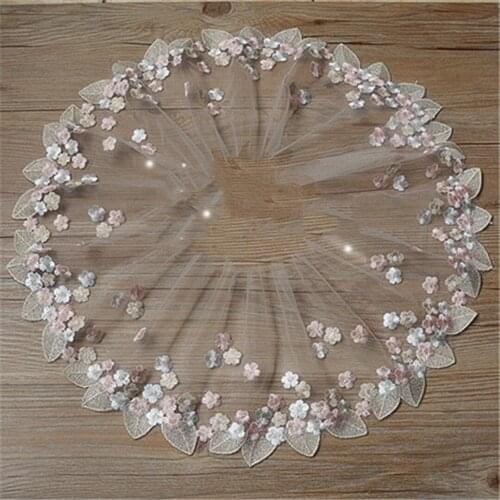 Floral Tulle Lace Trim Ribbon Fabric Flower Embroidery Wedding Trim Sewing New