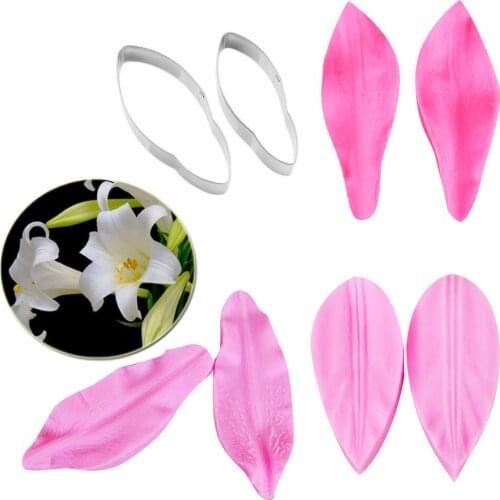 Lily Flower Petal Silicone Veiner Cake Decorating Gumpaste Fondant Sugarcraft Water Paper Clay Mould CS175