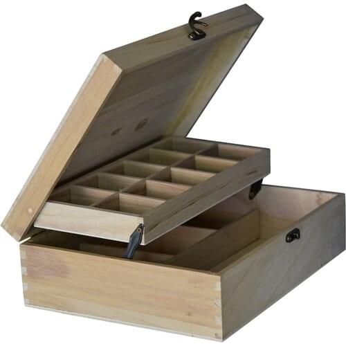 1 Piece Plain Wood Jewelry Case Bracelet Earrings Necklace Storage Box Wooden Organizer Box for DIY Craft