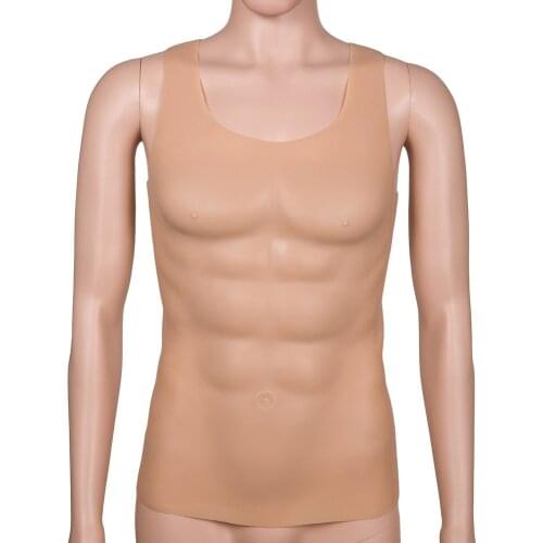 Hot sale Fake Man Dress Party Silicone Muscle Man Cloth Boxing Artificial Simulation Muscles Birthday GIfts