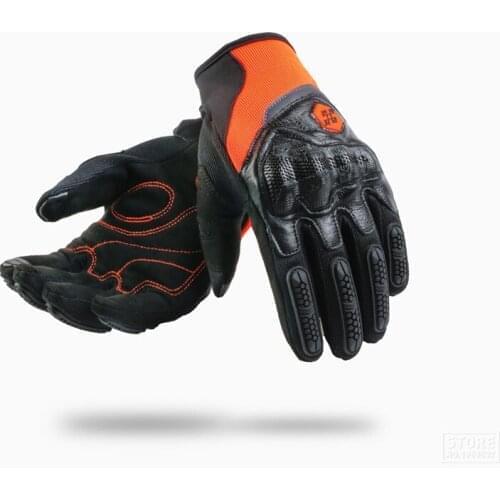 Leather Motorcycle Gloves Moto Breathable Motocross Gloves Men Women Motorbike Riding Full Finger Touch Screen Gloves