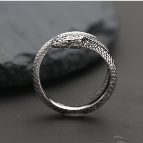 Personality Women Mens Snake Open Ring Silver Color Snake Rings Motorcycle Party Biker Rings Fashion Jewelry Party Gifts
