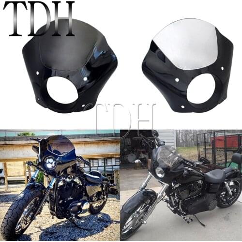 Motorcycle Gauntlet Headlight Fairing Cowl W/Trigger Lock Mount Kit For Harley Sportster Iron XL 1200 883 72 Super Low XL883N