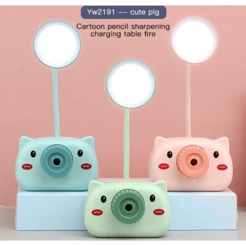 Desk Lamp with Pencil Sharpener Storage Pen Holder Led Table Lamp Students Desk Light Study Eye Protection Reading Light