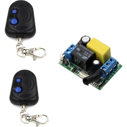 Newest AC 220V 10A 1 Channel Wireless Relay Remote Control Switch Receiver With 2Keys Transmitter Control Distance 100 m