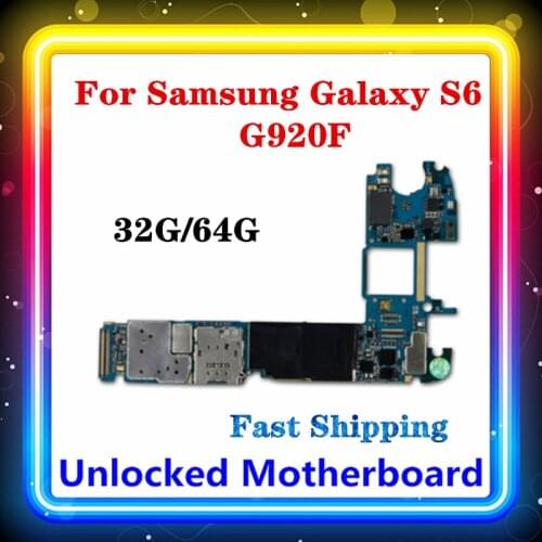For Samsung Galaxy S6 G920F Motherboard Original Replaced Clean Logic Board Android System With Full Chips Mainboard 32gb/64gb