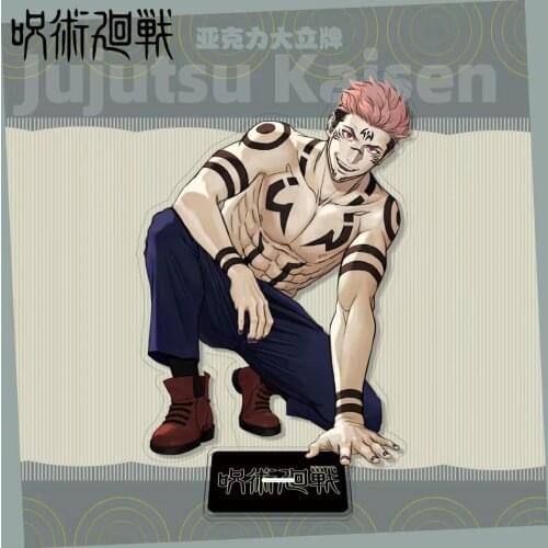 Anime Jujutsu Kaisen 15cm Stand Itadori Yuji Acrylic Figure Satoru Stand Model Toys Kawaii Accessories For Boys Girls Gifts