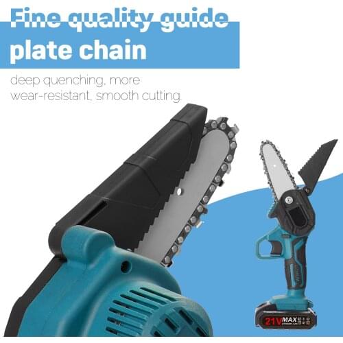 21V Portable Mini Electric Pruning Saws Rechargeable Small Wood Spliting Chainsaw One-handed Woodworking Tool for Garden Orchard