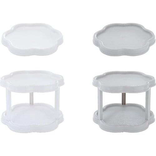 Turntable Tray Rack Rotating Pantry Cabinet Organizer for Kitchen Spices