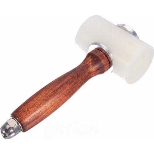 DIY Leather Cutting Hammer Leatherwork Strengthen PE Wooden Craft Stamping Tool