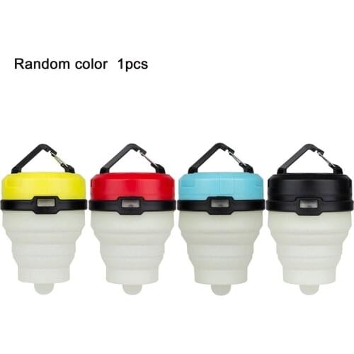 1 Pc Collapsible Camping Lantern Waterproof Portable Outdoor Tent Light Emergency LED Tent Light Color Random