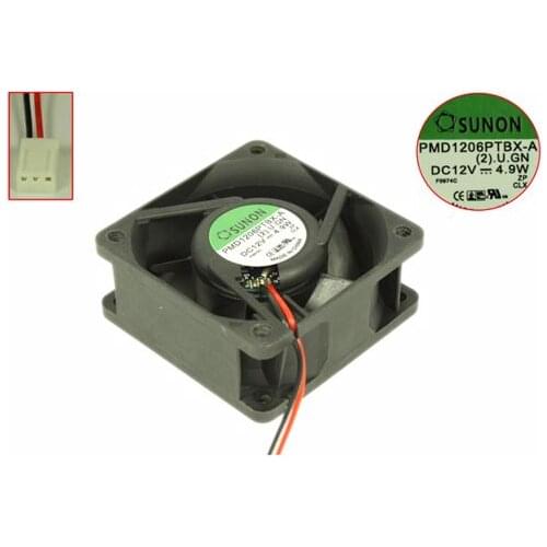 SUNON PMD1206PTBX-A (2).U.GN DC 12V 4.9W 60x60x25mm 2-Wire Server Cooling Fan