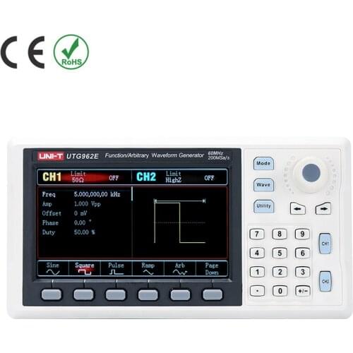 UNI-T UTG932E UTG962E Function/Arbitrary Waveform Generator Dual Channel 200MS/s 14bits Frequency Meter 30Mhz 60Mhz
