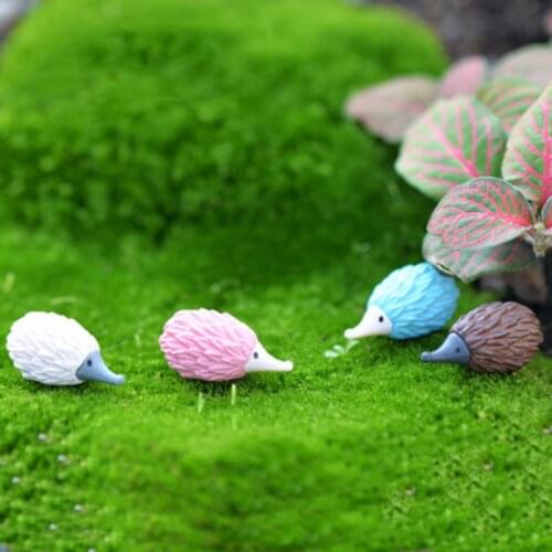 ZOCDOU 1 Piece Hedgehog Hedgepig Urchin Brambles Europe Spain Zoo Small Statue Little Figurine Crafts Ornament Garden Miniatures