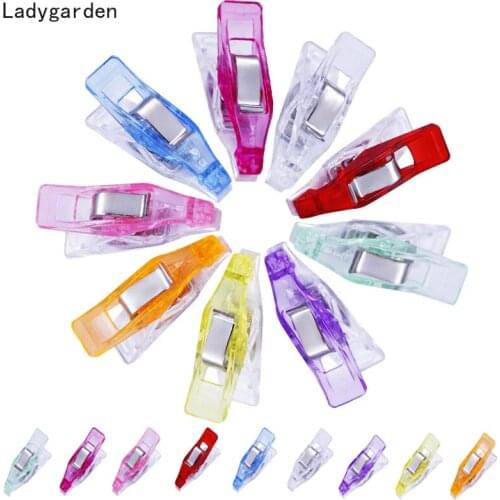 50PCS Sewing PVC Plastic Clips Quilting Crafting Crocheting Knitting Safe Clip Assorted Colors Binding Storage Clip
