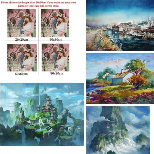 Diamond Painting Landscape 5D Diy Farm Country Fairyland Cross Stitc Mosaic Home Living Bedroom Oil Painting Wall Decora