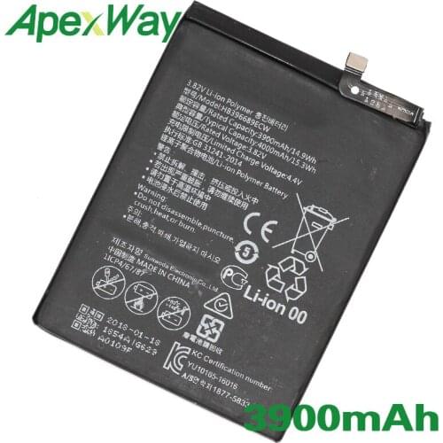 ApexWay 2PCS/lot HB396689ECW 3900mAh Phone battery for Huawei Mate 9 TRT-L53 TRT-AL00 TL10A Y7 Prime 2017 TRT-LX1 TRT-LX2 LX23