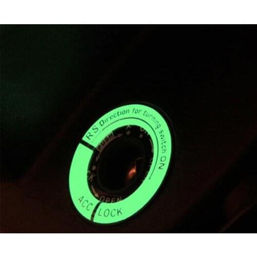 Car Sticker luminous key Ring Ghost Fire Pedal Car Ring For Honda Key Ignition LED Decor Coil Car Luminous Hole Decal A7D5