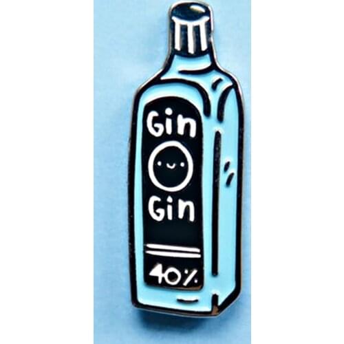 Gin Brooch rickey alcohol Badge cocktail Enamel Pin tanqueray liquor Badge Accessory men women gift jewelry