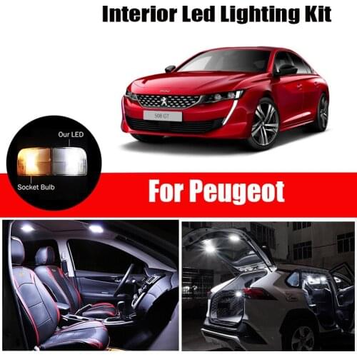 Canbus Car LED Interior Dome Map Light For Peugeot 2008 3008 4007 4008 5008 RCZ 207 208 307 308 407 508 SW Hatch CC Sedan Coupe