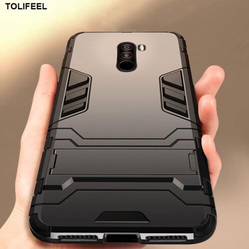 For Xiaomi Pocophone F1 Case Silicone Cover Anti-Knock Hard PC Robot Armor Slim Phone Back Cases For Xiaomi F1 Poco F1 Capa