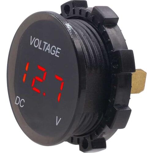 DC6V-30V Universal Car Motorcycle ATV Boat LED Panel Digital Voltage Meter Display Voltmeter Monitor Car Accessories