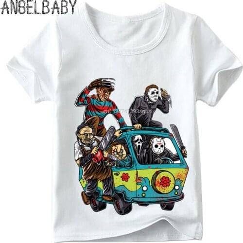 Children The Massacre Machine Print T shirt Kids Summer Short Sleeve Tops Boys and Girls Funny T-shirt,HKP016