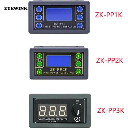 ZK-PP2K PWM DC 3.3~30V 12V 24V Motor Speed Controller regulator 8A 150W Adjustable LED Dimmer Pulse Frequency Duty Ratio