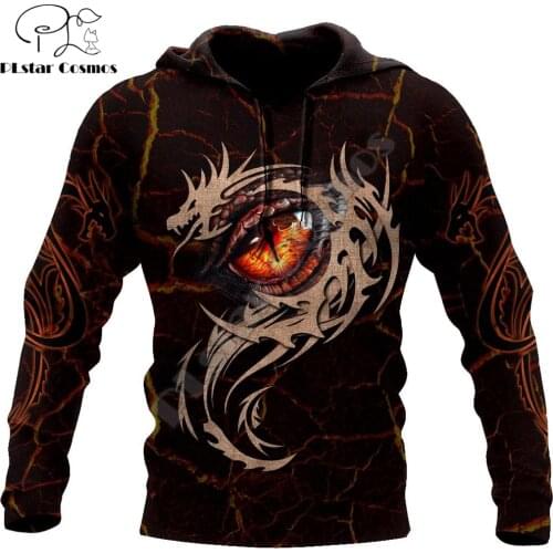 Dragon Eyes Tattoo 3D All Over Printed Autumn Men Hoodies Unisex Casual Pullovers Zip Hoodie Streetwear sudadera hombre DW631