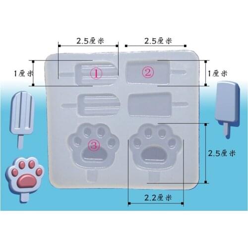 3 Styles ice cream Liquid handmade silicone mold DIY resin jewelry Decorative Craft mold resin molds for jewelry