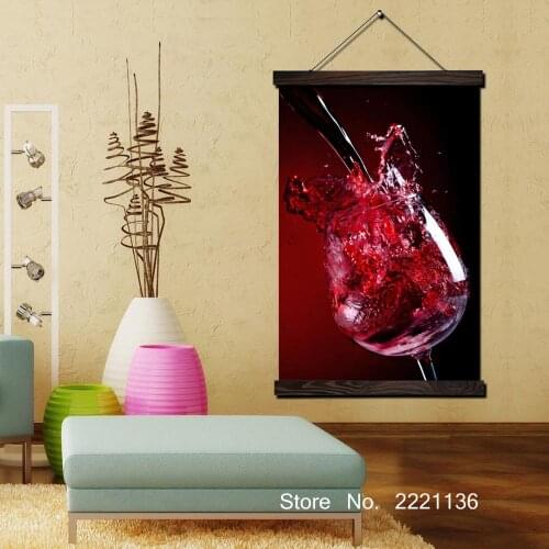Celebratory wine Framed Scroll Painting HD Wall Art Hanging Canvas Painting HD Printed Pictures for Living Room Decoration