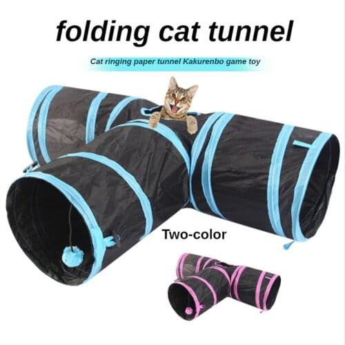 Indoor Collapsible Cat Tunnel Kitten Tunnel Boring Cat Pet Toy Cat Puppies Kitten Bunny Play Games Sports Interactive Cat Toys