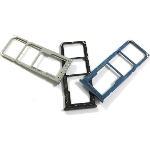 50PCS Sim Tray Holder For Samsung Galaxy A20 A205F A30 A305F A50 A505F SIM Card Tray Slot Holder Adapter Socket Repair Parts