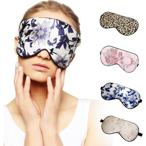 Silk Cotton Sleep Mask Natural Fast Sleeping Memory Eyeshade Cover Shade Patch Eye Mask Soft Portable Blindfold Travel Eyepatch