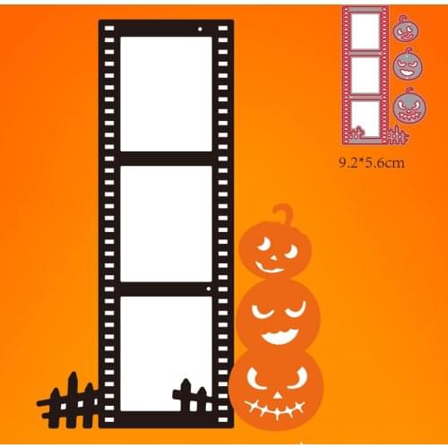 Metal Cutting Dies Cut Mold Halloween Film Frame Pumpkin Decoration Scrapbook Paper Craft Knife Mould Blade Punch Stencils