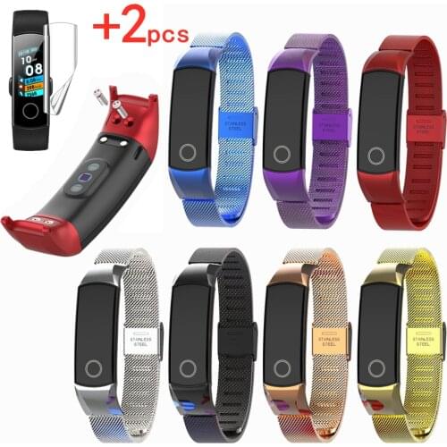 Metal Strap For Huawei Honor Band 5/4 Strap Smart Wristband Stainless Steel Bracelets For Honor Band 5 Correa