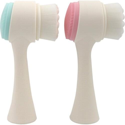 1PCS Soft Fiber Mild Face Cleansing Brush Massager Facial Care Skin Pore Clean Brush Facial Brush Wash Deep Cleansing
