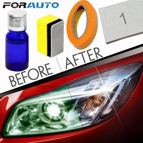 FORAUTO 30ML Headlight Polishing Restorstion Kit DIY Headlamp Clarity Restores UV protective For car head lamp lense Car Styling