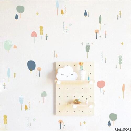 Sapling Trees Wall Sticker DIY Exquisite Inkjet Products Not Printed Pictures for Kids Room Decals Bedroom Home Office Decor